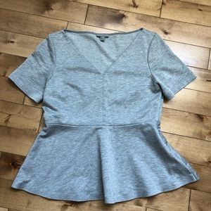 COS grey marl peplum top - S
